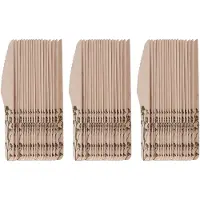 Esschert Design Messen - hout - 100x - kruidenopdruk - 16 cm - BBQ/Verjaardag/Camping/Party