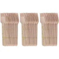 Esschert Design Vorken - hout - 100x - kruidenopdruk - 16 cm - BBQ/Verjaardag/Camping/Party