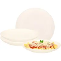 PlasticForte Rond bord/camping bord - 10x - D22 cm - ivoor wit - kunststof