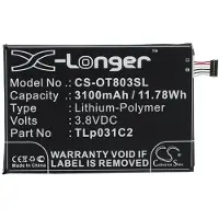 123accu Alcatel TLp031C2 accu (3100 mAh, huismerk)