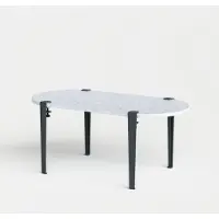 TIPTOE Venezia Oblong Gerecyclede Kunststof Koffietafel - 100 x 50 cm Night Blue