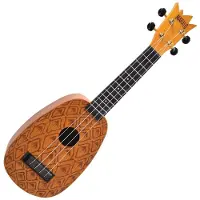 Mahalo Soprano ukelele - ME1P - Artist Elite Series - Ananasvorm - Laser gegraveerd - Met draagtas