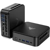 NiPoGi E3B Mini PC,mini pc's met Windows 11 Pro,ΑΜD Ryzen 5 7430U 32GB DDR4 RAM 512GB SSD, Type-C,WiFi 6,BT 5.2,met 4K op 60 Hz Support