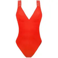 Lise Charmel , badpak, ajourage, oranje, 44C