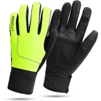 Rogelli Essential Winter Fietshandschoenen Heren - Winddicht & Waterdicht - Touchscreen - Fluor Geel - Maat 3XL
