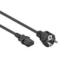 Nedis Stroomkabel | Type F (CEE 7/7) Male | IEC-320-C13 | Recht | Recht | Vernikkeld | 10.0 m | Rond | PVC | Zwart | Label - CEGL10030BK100
