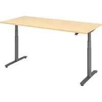 Hammerbacher Bureau XDLR elektrisch in hoogte verstelbaar 180 x 80 Esdoorn - Grafiet