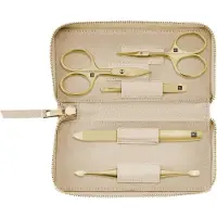 Zwilling Manicure- en pedicureset 5-delig met nagelschaar, leer, beige Manicureset 1 st