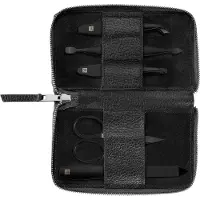 Zwilling Manicure- en pedicureset 5-delig met nagelschaar, leer, zwart Manicureset 1 st
