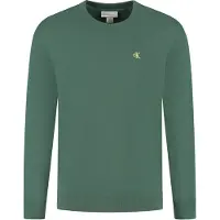 Calvin Klein Heren Truien & Vesten Ls Eu 350terry Monogram Cn Sweat - Donkergroen - Maat M