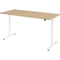 Hammerbacher Bureau XDLR elektrisch in hoogte verstelbaar 180 x 80 Essen-Eik - Wit