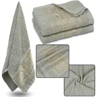 Sarcia.eu Muntkatoenen Handdoek met Gouden Borduursel, Handdoek 48x100 cm