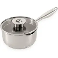ELLE Gourmet Classique RVS Sauspan met Deksel - Ø 16 cm - Steelpan - PFAS vrij - Inductie