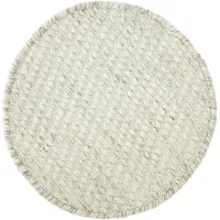 MUST Living Carpet Asuri round medium,Ø200 cm, ivory, 80% wool 20% cotton