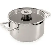 ELLE Gourmet Classique RVS Kookpan met Deksel - Ø 18 cm - Kookpot - PFAS vrij - Inductie