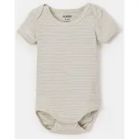 Woody - My First - Blauwe romper van katoen - gestreept - 18 maand