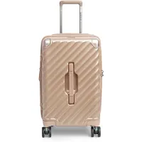 Carryon Trunk Handbagage Koffer 44 ltr – Harde Trolley met expander – TSA-slot – Champagne