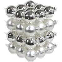 Othmar decorations kerstballen - 36x st - zilver - D6 cm - glas - kerstversiering
