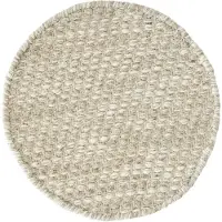 MUST Living Carpet Asuri round small,Ø150 cm, sand, 80% wool 20% cotton
