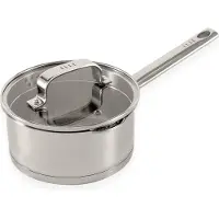 ELLE Gourmet Moderne RVS Sauspan met Deksel - Ø 16 cm - Steelpan - PFAS vrij - Inductie