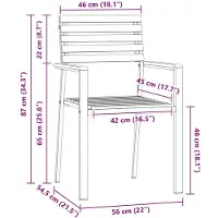 vidaXL Tuin Eettafel Set 3 st Bruin