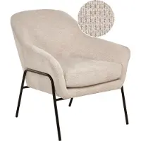 Beliani VEDDIGE - Fauteuil - Beige - Polyester
