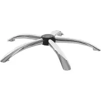 Mendler Voetsteun, 65 cm, draaistoel, bureaustoel, chefstoel, chroom, gat met diameter 5 cm