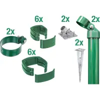 Alberts Hekpaal Verbinder Fix-Clip Pro 2-zijdig voor ? 6x81 cm, om vast te schroeven (set)