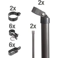Alberts Hoekpaal voor gaasdraadhoogte 75 cm, met bodemhuls (set)