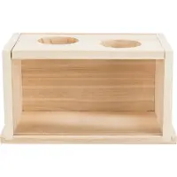Trixie zandbad hamster/gerbil onbehandeld hout - 28x15x15 cm