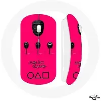 MANIACASE Draadloze Muis - - Squid Game Soldaten - Roze - Compatibel met Mac en PC - USB