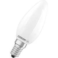 Osram LED CLASSIC B ENERGIE-EFFICIËNTIE B DIM in B-vorm, LED-lamp, glas, mat, 2,5 W, 470 lm, 2700 K, dimbaar, CRI 80