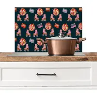 KitchenYeah Spatscherm keuken 60x40 cm - Kookplaat achterwand Retro - Disco - Rolschaatsen - Multi - Muurbeschermer - Spatwand fornuis - Hoogwaardig aluminium