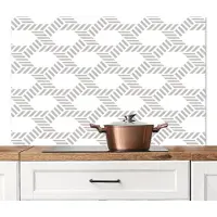 KitchenYeah Spatscherm keuken 120x80 cm - Kookplaat achterwand Grafisch - Patroon - Modern - Opvallend - Begrensd - Muurbeschermer - Spatwand fornuis - Hoogwaardig aluminium