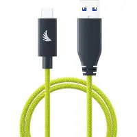 Angelbird USB-A naar USB-C 3.2 Solid Flex kabel, kleur: limoengroen, lengte: 32 cm / 1 voet