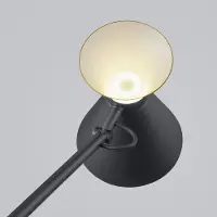 HELESTRA LED-vloerlamp LUK, dimbaar, bruin / roest, Werkkamer / Kantoor, Aluminium, LED vloerlamp