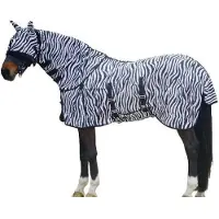 Waldhausen Zebra - Vliegendeken - Paardendeken - 155 cm - Zwart / Wit - 105 cm