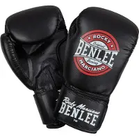 Benlee Pressure Leather Artificial Boxing Gloves Zwart 8 oz