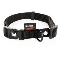 Martin halsband verstelbaar nylon zwart