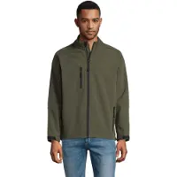 Sol 46600 - Heren Softshell Jas Rits Relax Army - XL - polyester