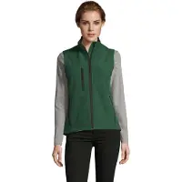 Sol 46801 - Women's Sleeveless Softshell Jacket Rallye Bottle Green - S - polyester