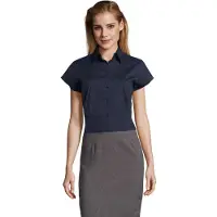 Sol 17020 - Short Sleeve Stretch Women's Shirt Excess Dark Blue - XL - cotton