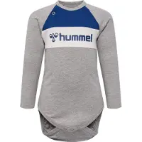 Hummel Romper l/s - hmlMurphy - Grijs Gevlekt - - 62 - Rompers Lange Mouw