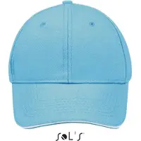 SOL's Six Panel Cap Buffalo LC88100 - Turquoise/White - One size