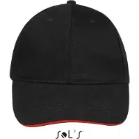 SOL's Six Panel Cap Buffalo LC88100 - Dark Grey (Solid)/Light Grey (Solid) - One size