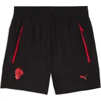 Puma AC Milan Pumatech Broekje Woven 2025-2026 Zwart Rood