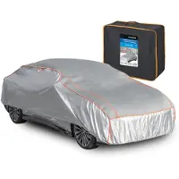 Proplus Hagelbeschermhoes - Maat M - 431 x 165 x 119 cm - Waterdichte Coating - Autohoes voor Buiten - Gewatteerd - UV-Gestabiliseerd - Grijs