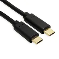 Value USB-C kabel | verguld | USB2.0 | PD 100W | zwart | 1 meter