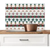 KitchenYeah Spatscherm keuken 80x55 cm - Kookplaat achterwand Nostalgisch - Kust - Zee - Tropisch - Multi - Muurbeschermer - Spatwand fornuis - Hoogwaardig aluminium