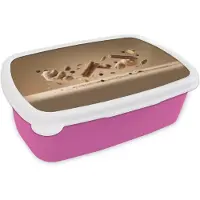 MuchoWow Broodtrommel Roze - Lunchbox Specerijen - Zweven dynamisch - Geurassociaties - Brooddoos 18x12x6 cm - Brood lunch box - Broodtrommels voor kinderen en volwassenen